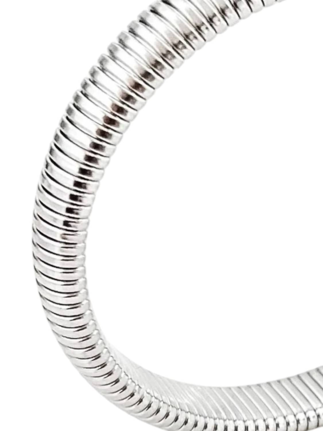 Women's Baia Thin Coil Bangle in Silver
