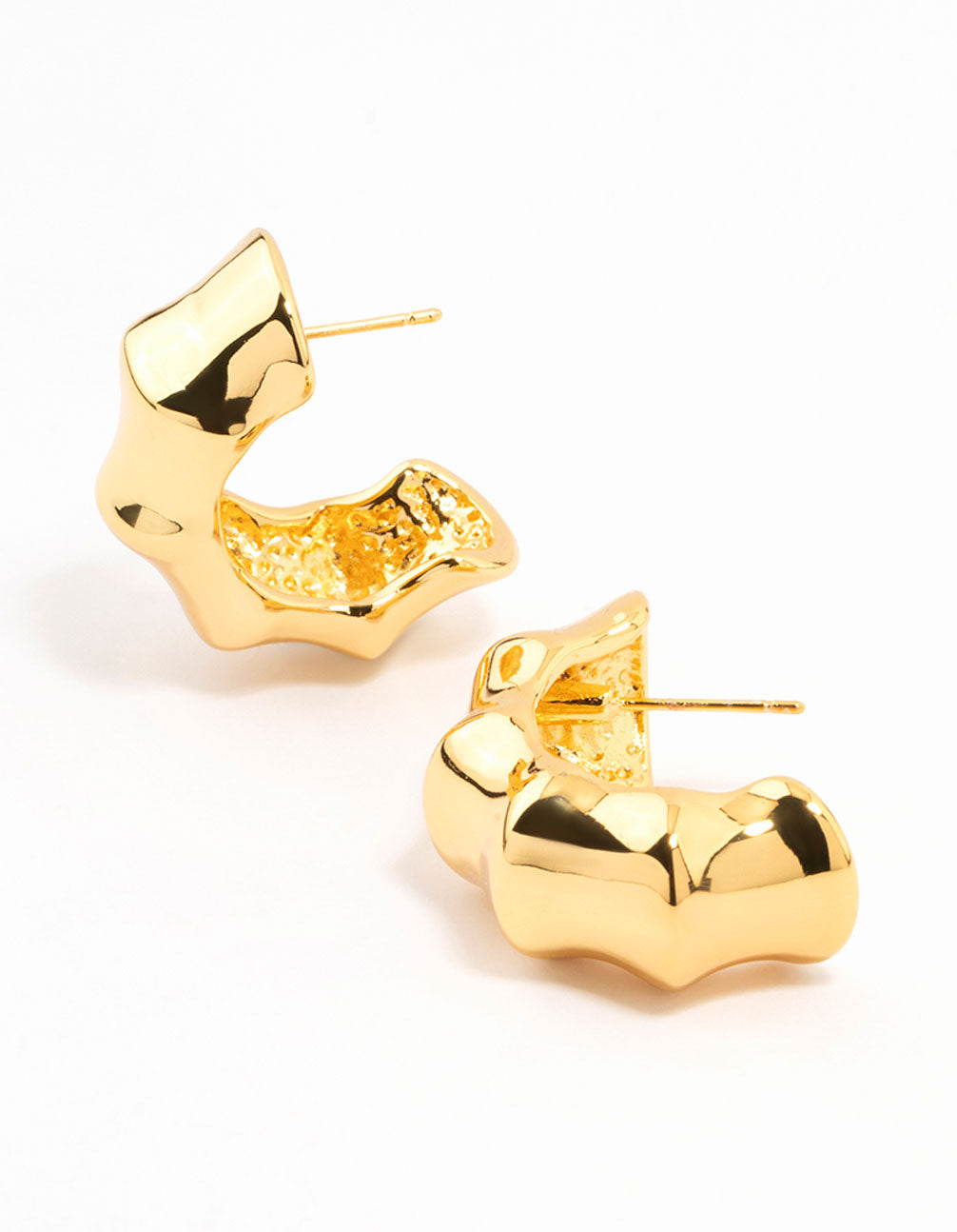 Lovisa - Gold Plated Stainless Steel Bamboo Hoop Earrings I Hypoallergenic I Stylish And Trendy I Perfect For Special Occasions