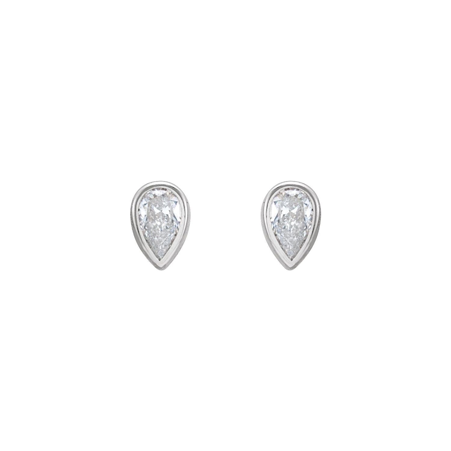 14K Gold 1/5ct Lab-grown Diamond Stud Earrings Clarity SI Color G-H