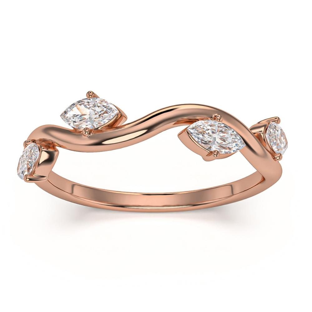1/2 ct Marquise Diamond Wedding Vine Stackable Ring in White Yellow or Rose Gold
