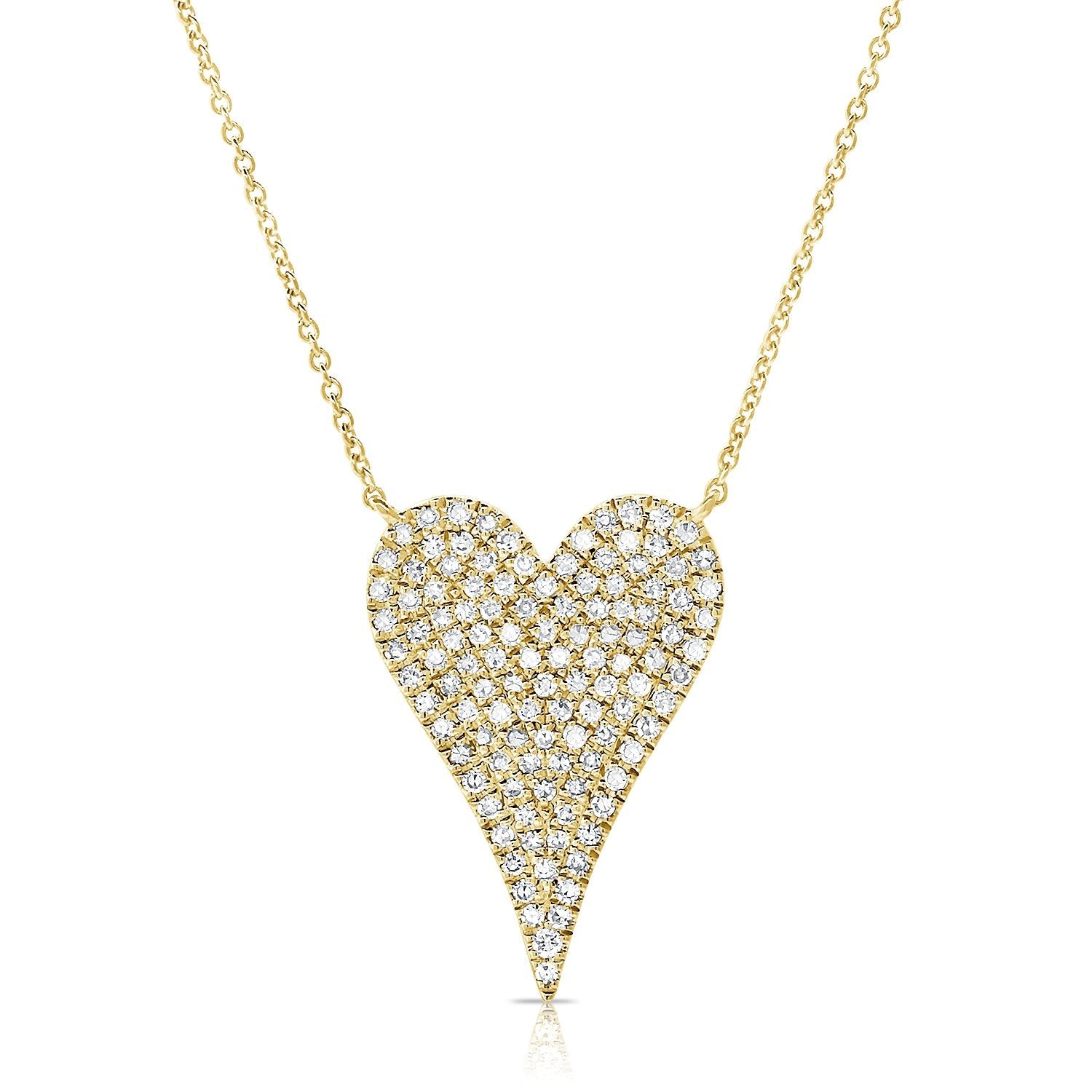14k Gold & Diamond Heart Necklace