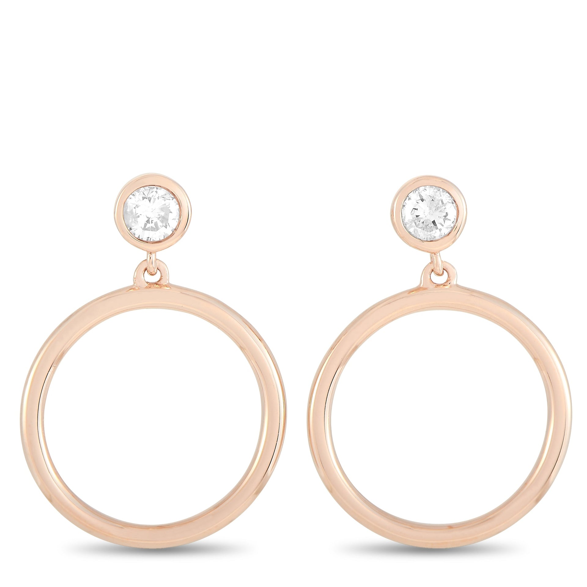 14K Rose Gold 0.31 ct Diamond Earrings