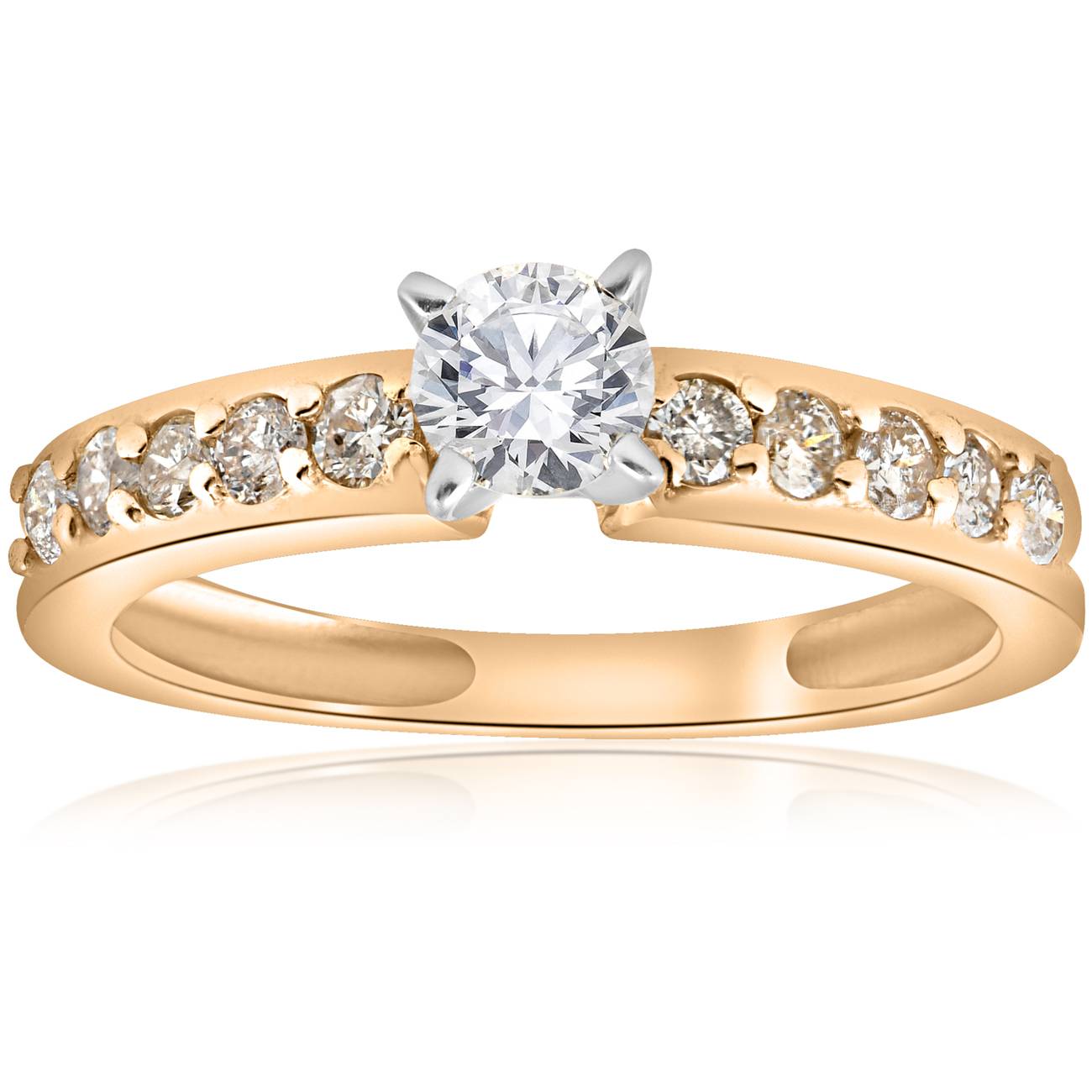 5/8 ct Diamond Engagement Ring 14K Yellow Gold