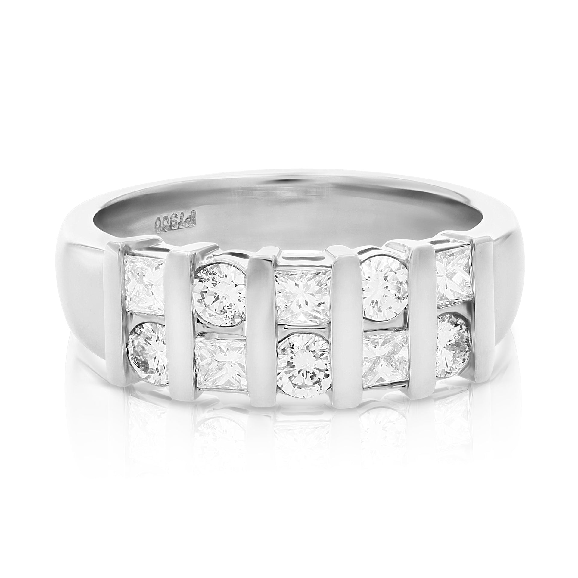 3/4 cttw Diamond Wedding Band Platinum