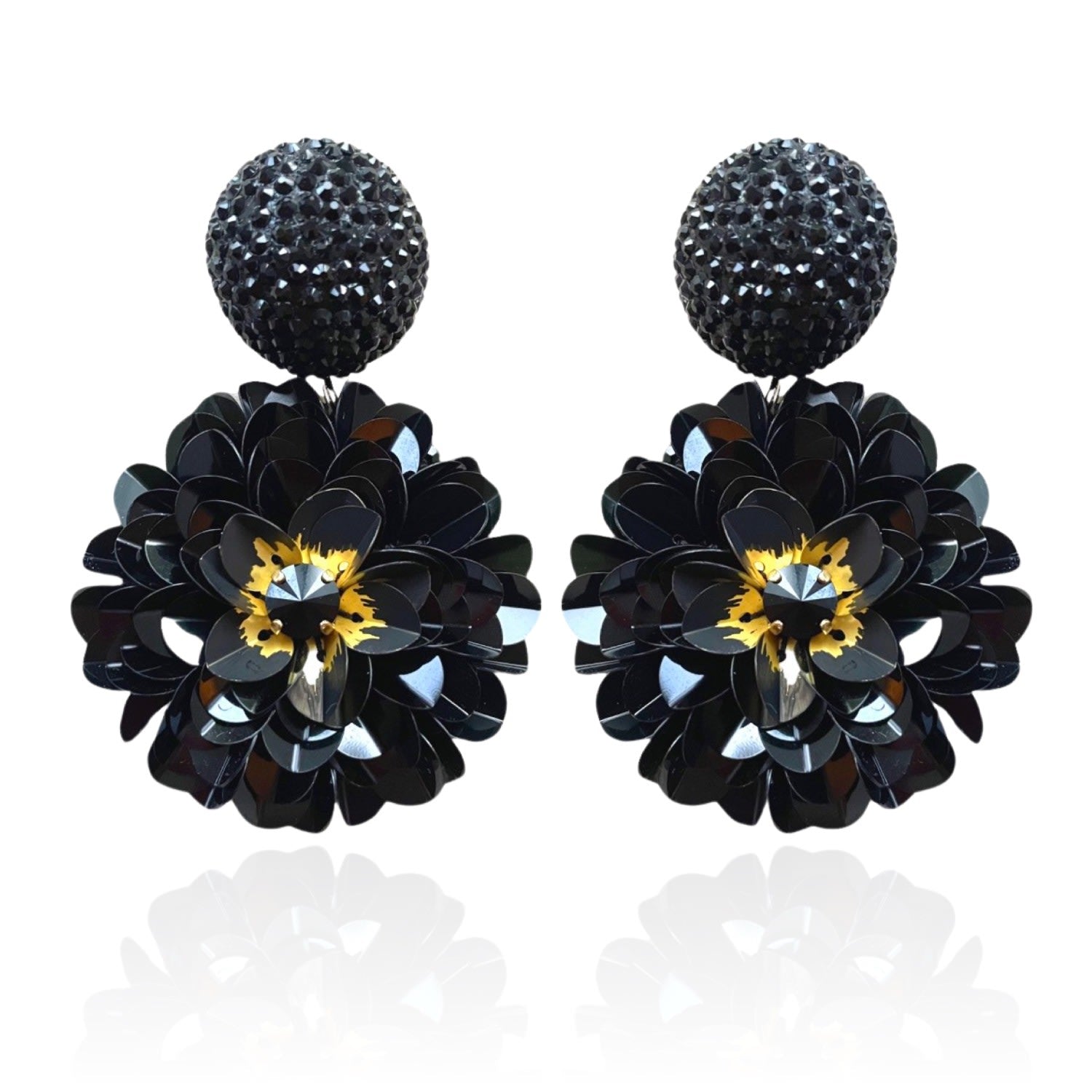 Dahlia Earrings Black