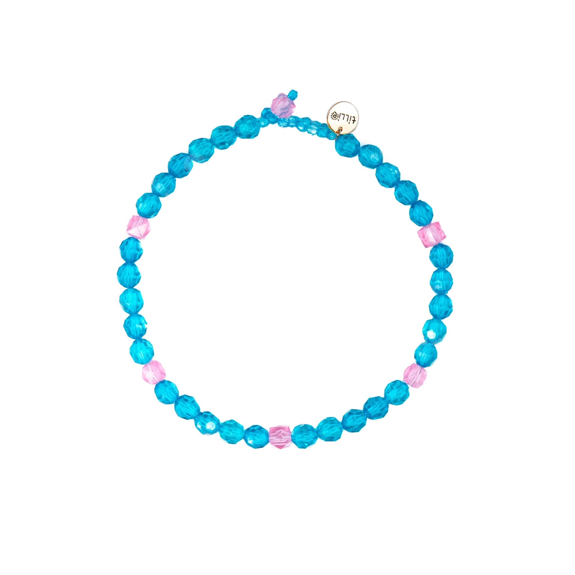 Sky Blue Daily Wear Carnival Bead Necklace