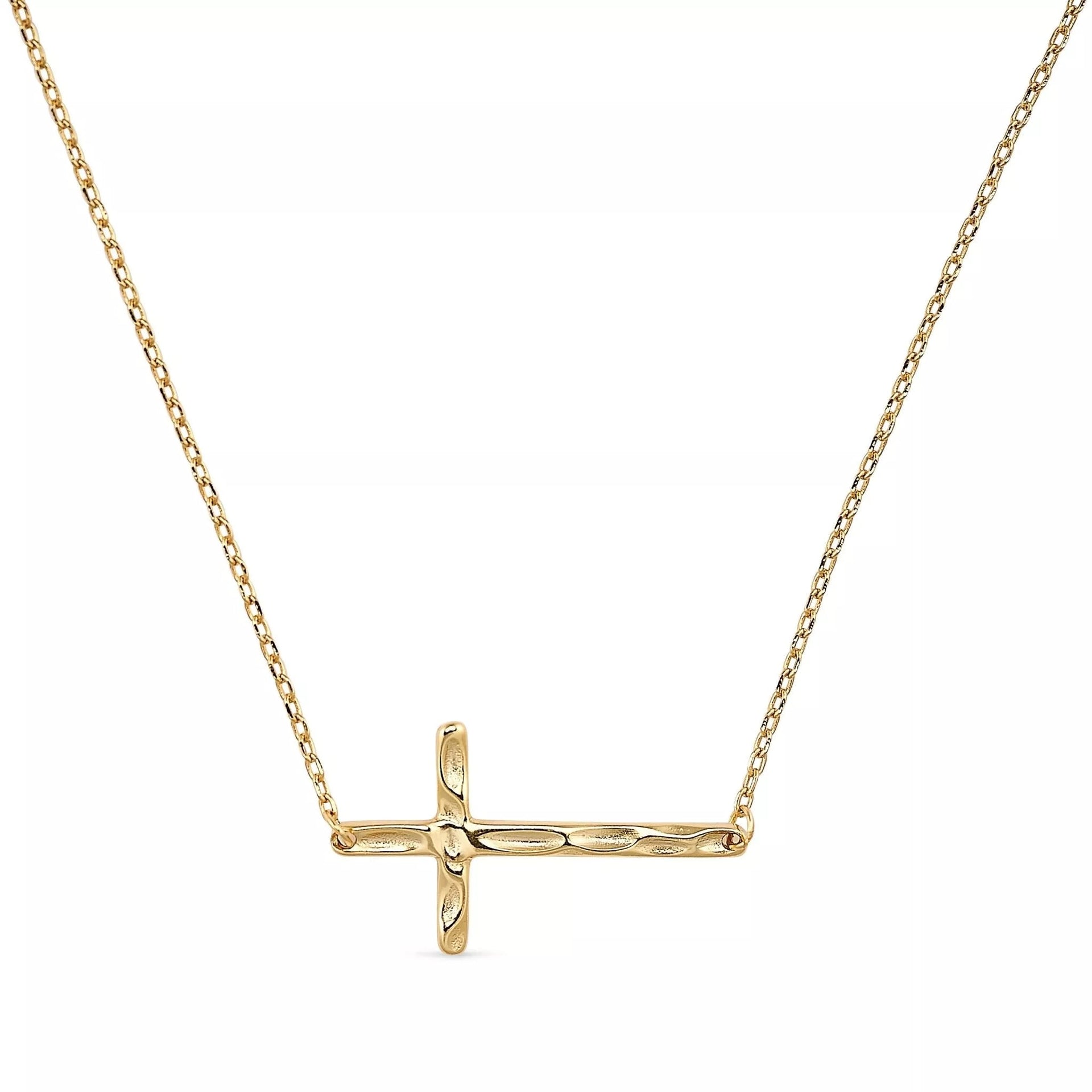 Delicate Gold Cross Choker Necklace