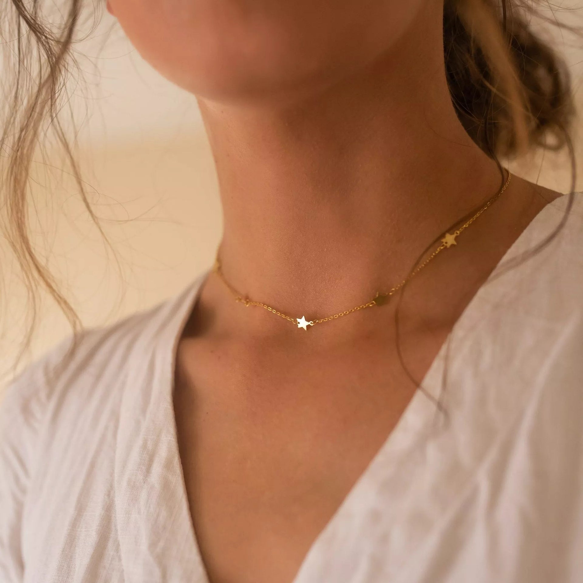 Dainty Gold Star Choker