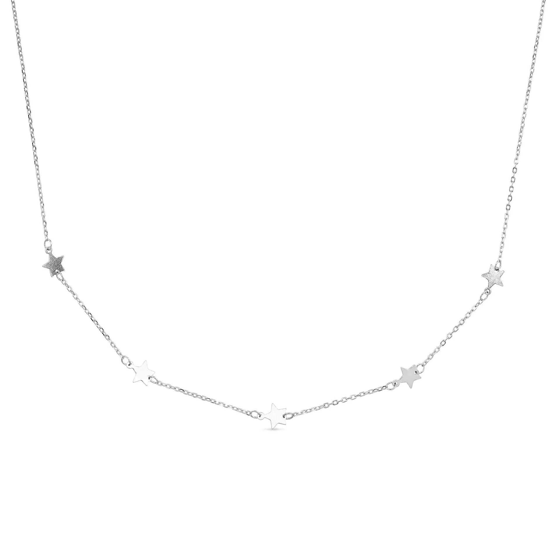 Dainty Sterling Silver Star Choker