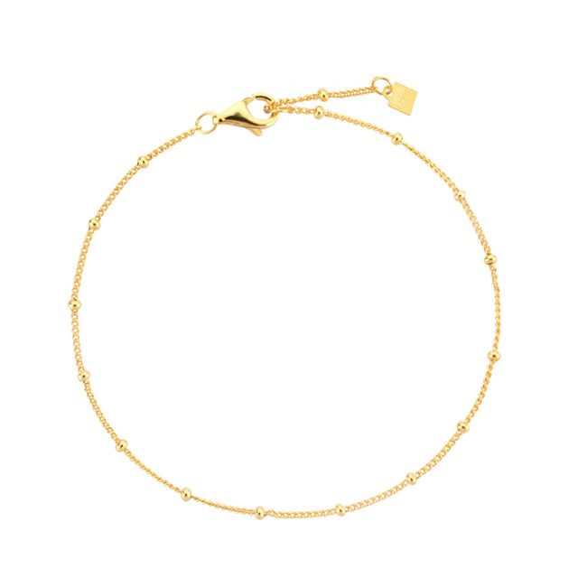 Dainty Beaded Gold Vermeil Bracelet