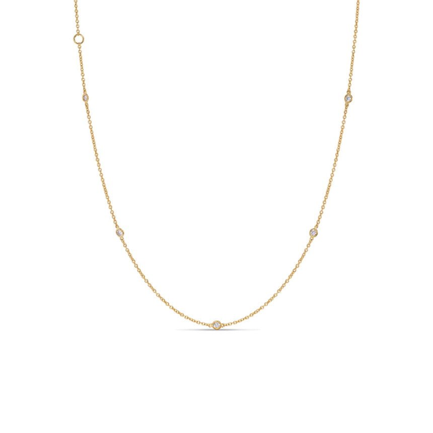 Dainty Diamond Station Necklace
