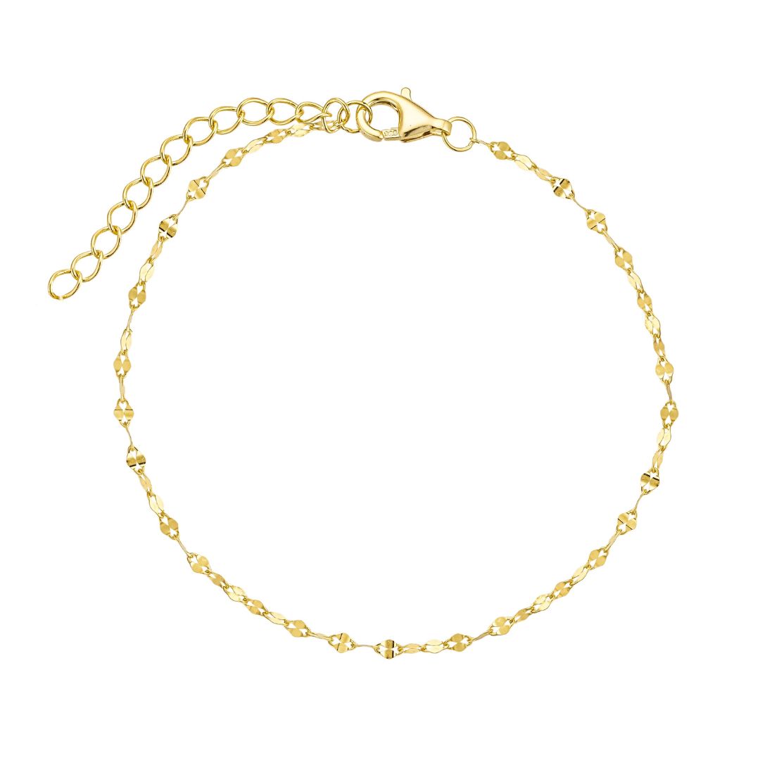Dainty Gold Sparkle Lip Chain Bracelet