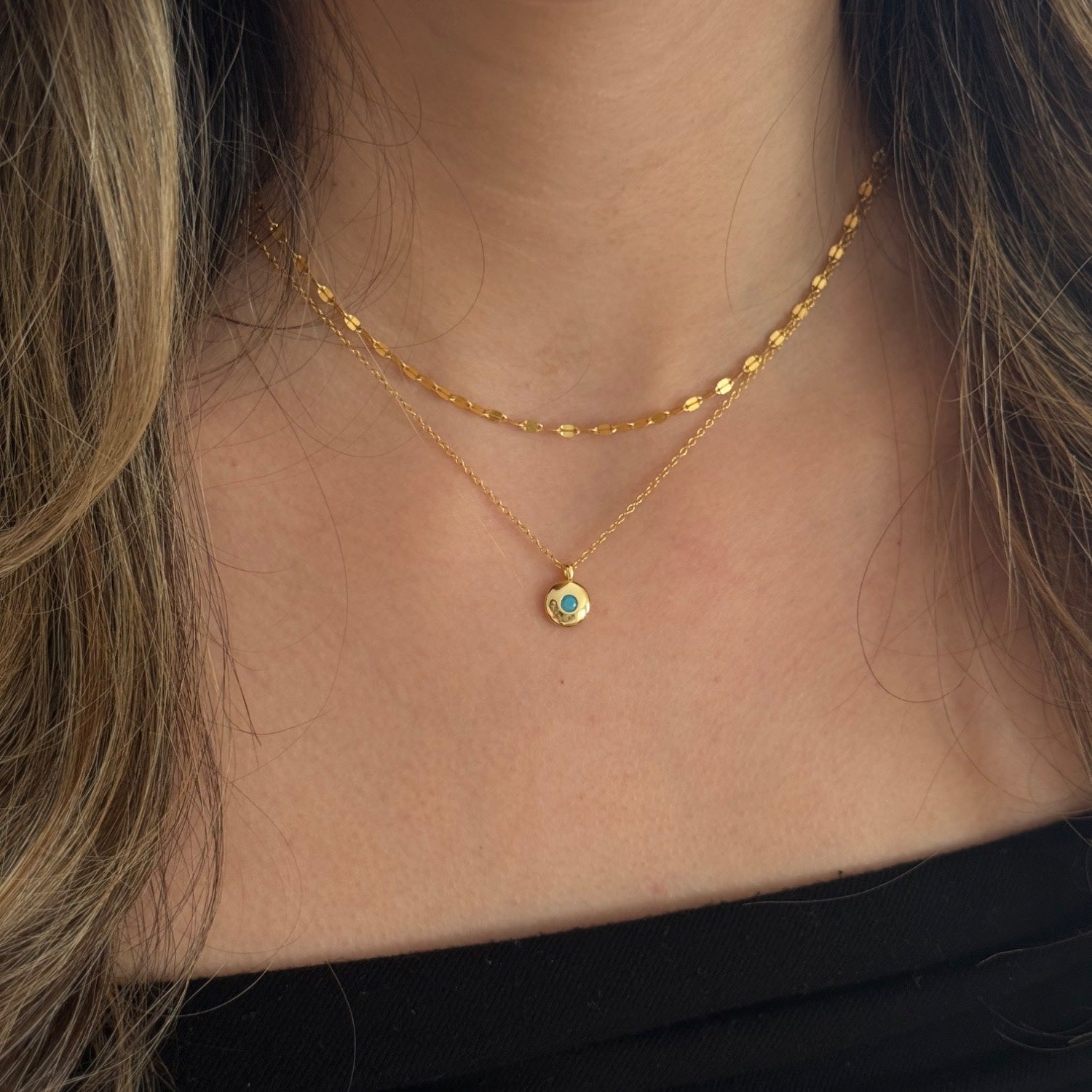 Dainty Gold Sparkle Lip Chain Necklace