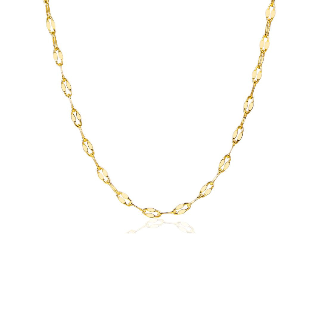 Dainty Gold Sparkle Lip Chain Necklace
