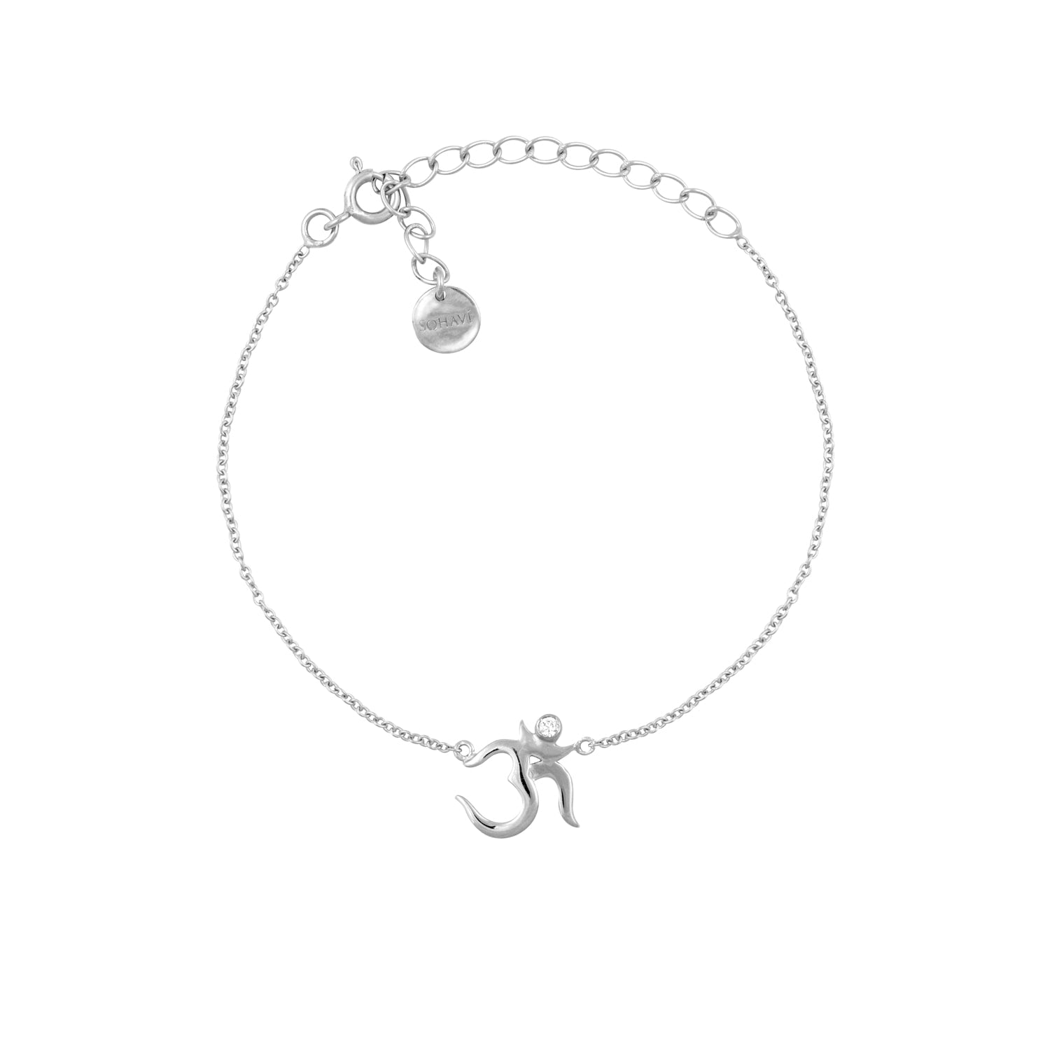 Dainty Om Silver Bracelet