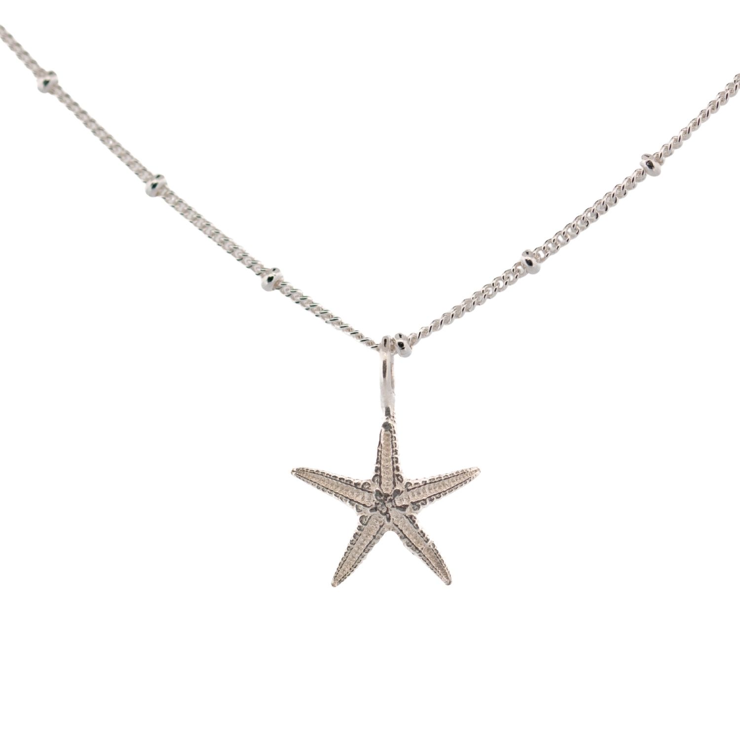 Dainty Silver Starfish Necklace