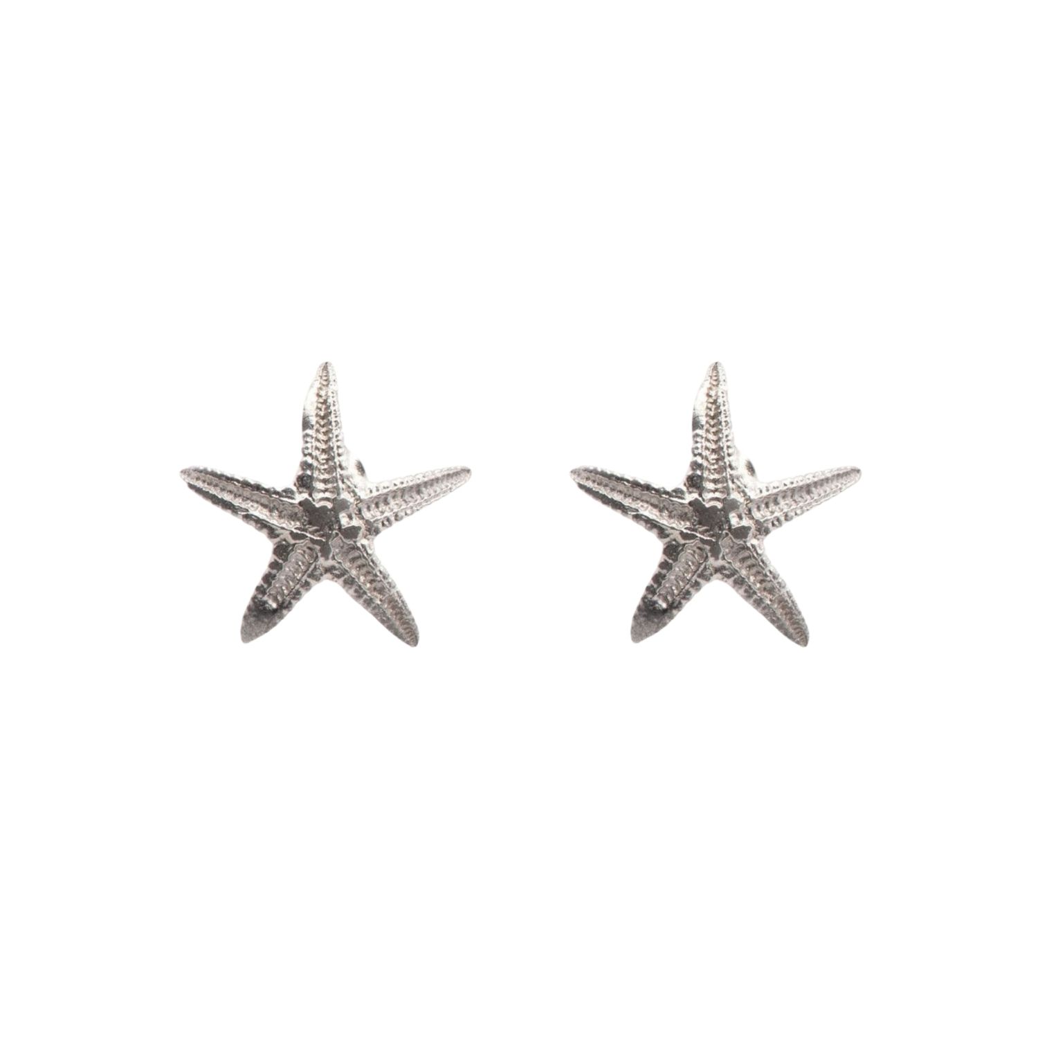 Dainty Silver Starfish Studs