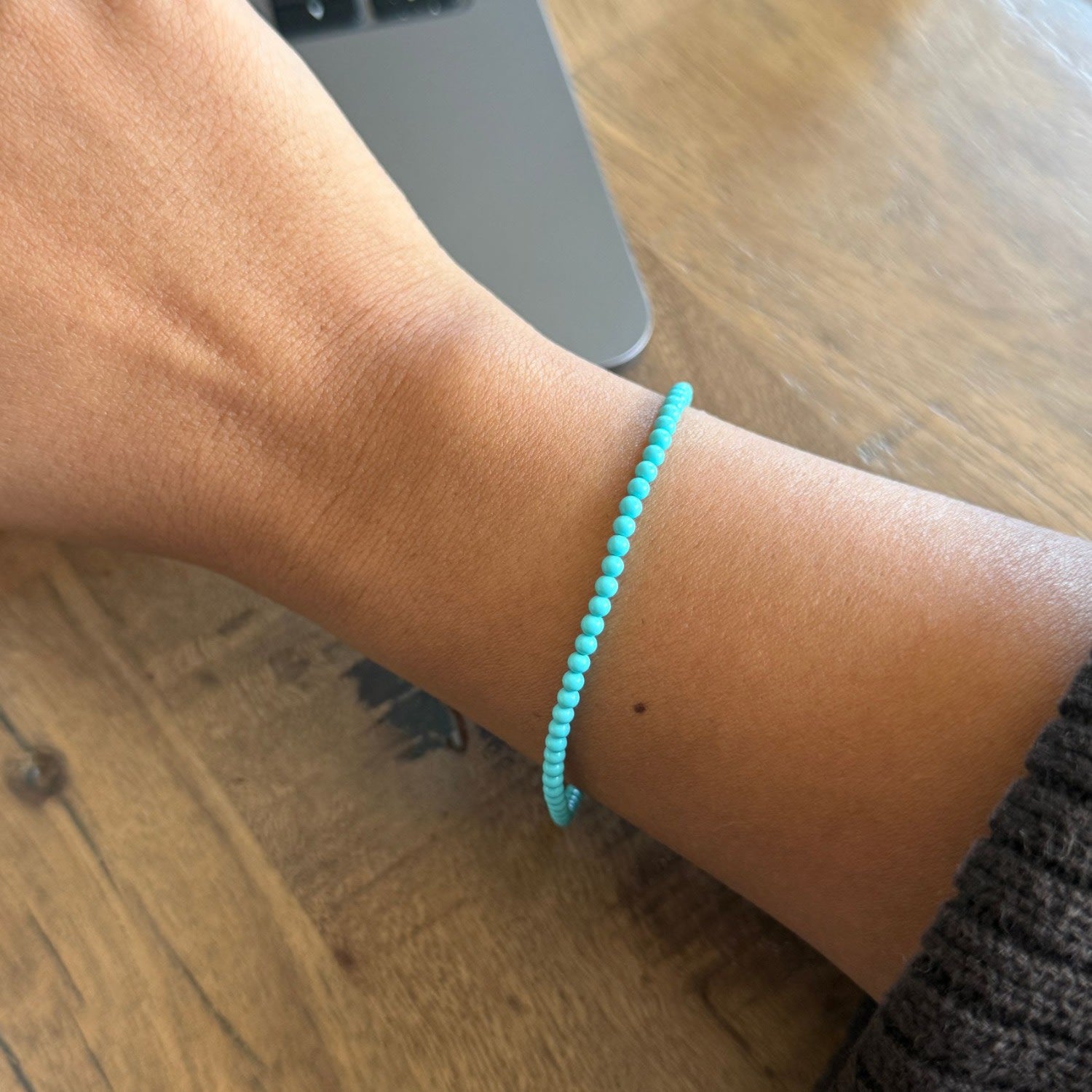 Dainty Turquoise Beaded Bracelet