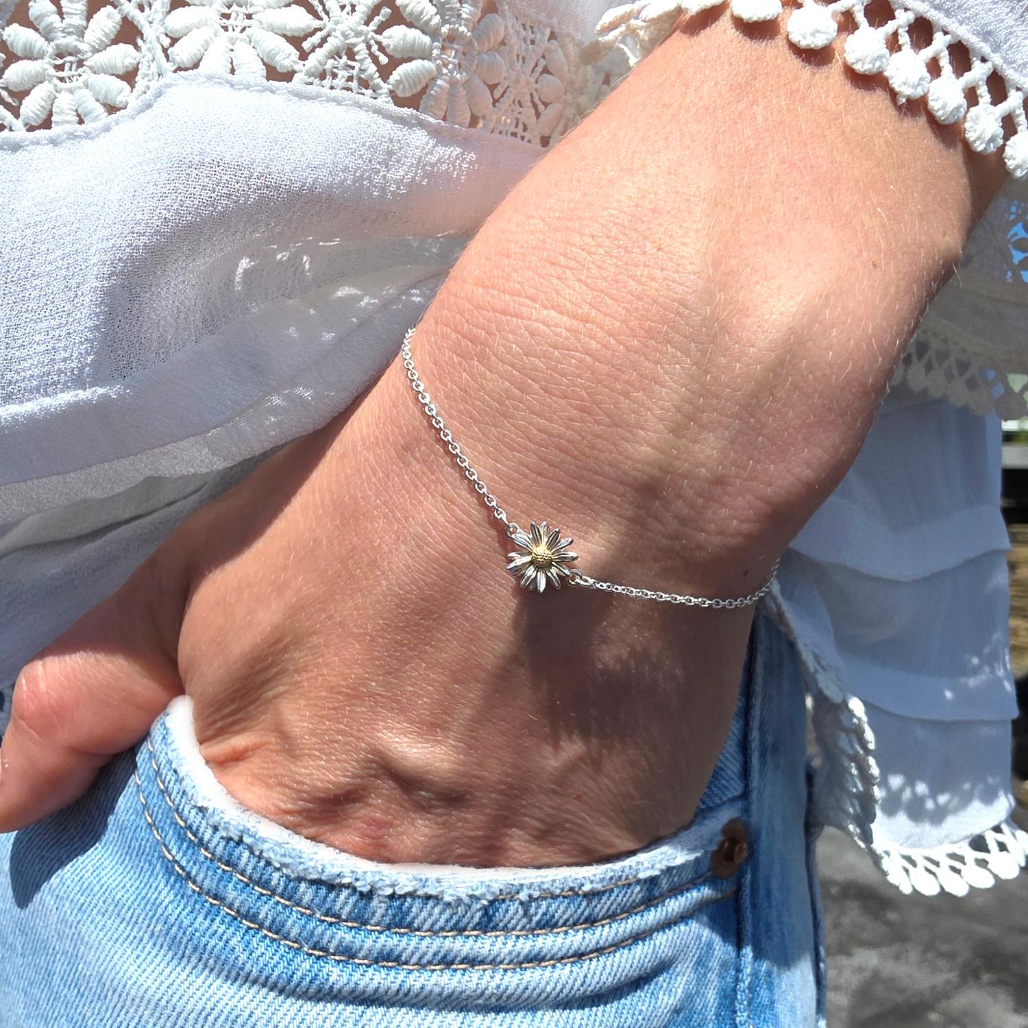Daisy Bracelet – Silver & Gold