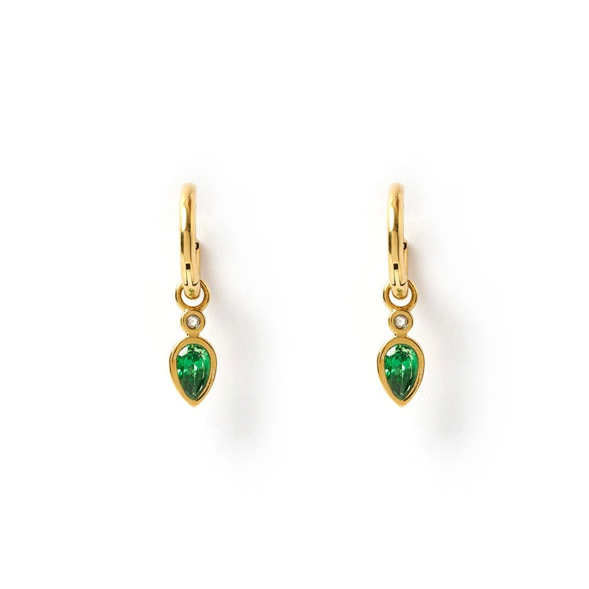 Daisy Gold Earring Emerald