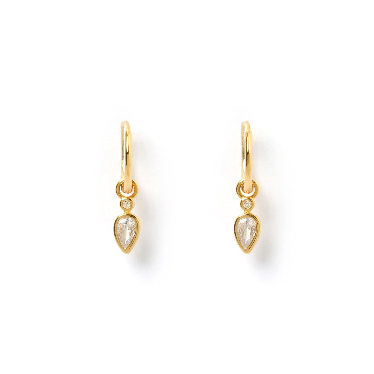 Daisy Gold Earrings Stone