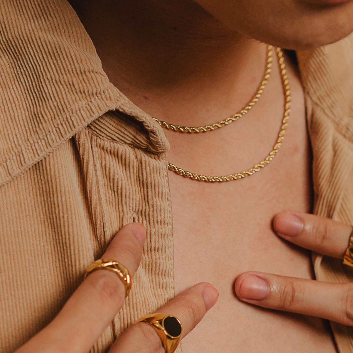 Damian Dainty Rope Chain Necklace