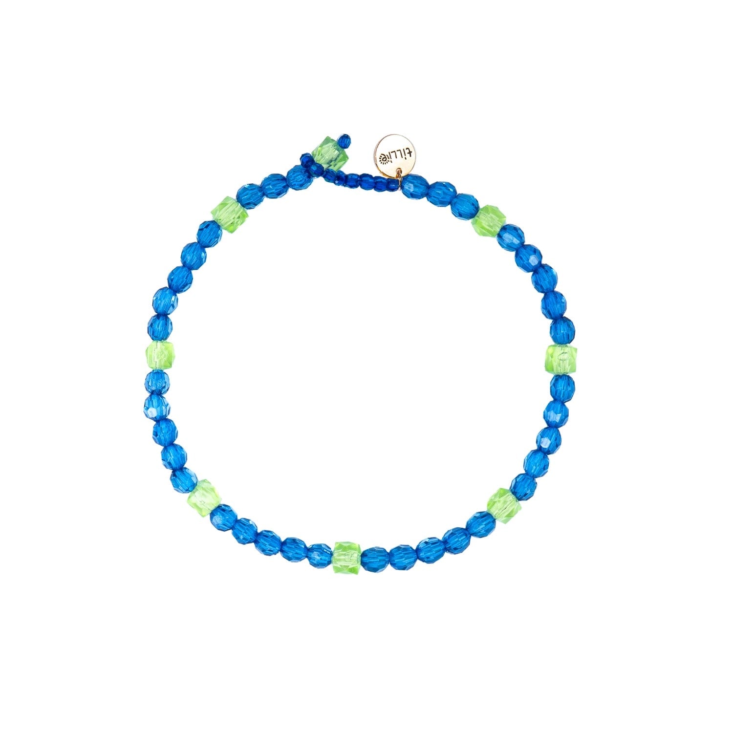 Dark Sky Blue Daily Wear Carnival Bead Necklace