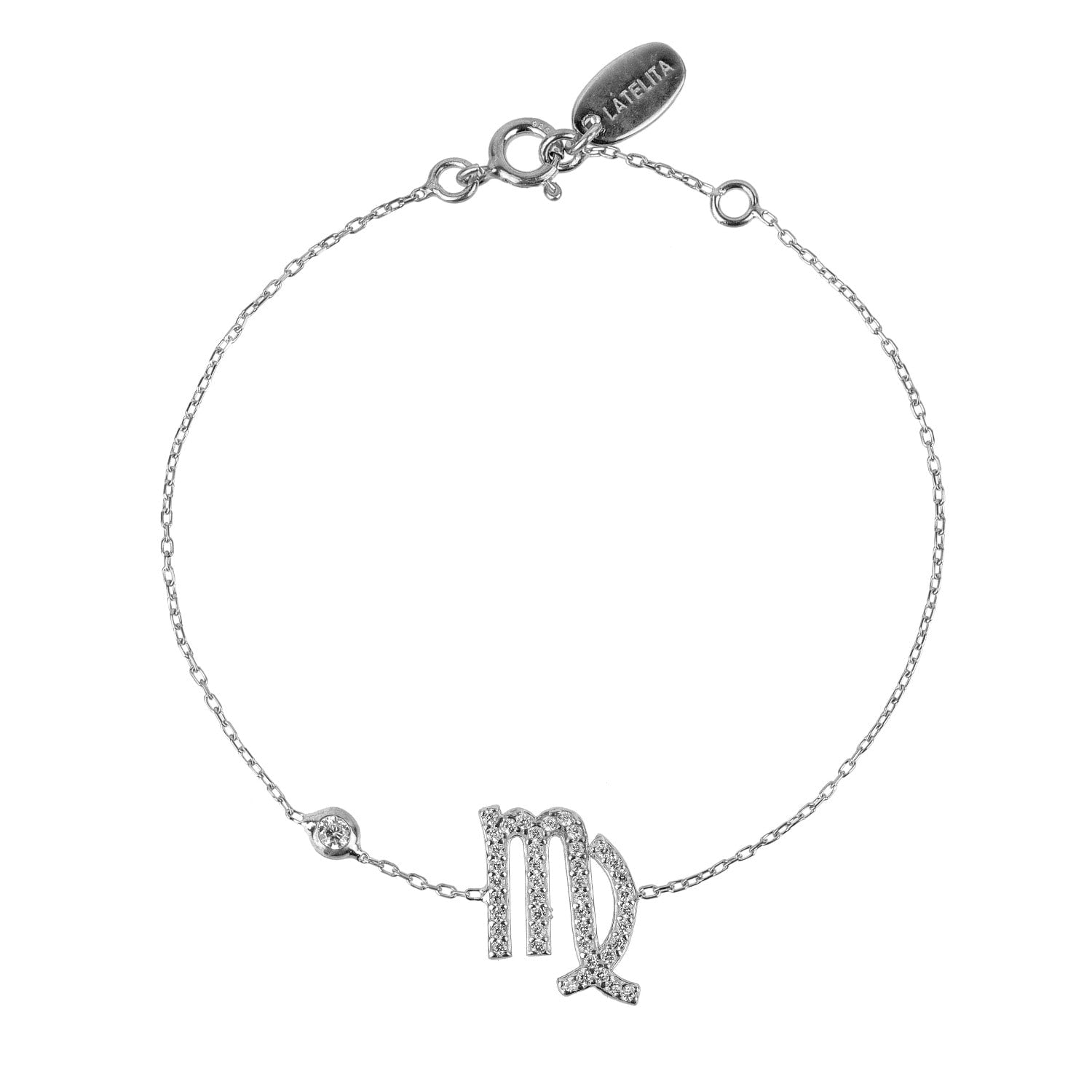 Zodiac Horoscope Star Sign Bracelet Virgo Silver