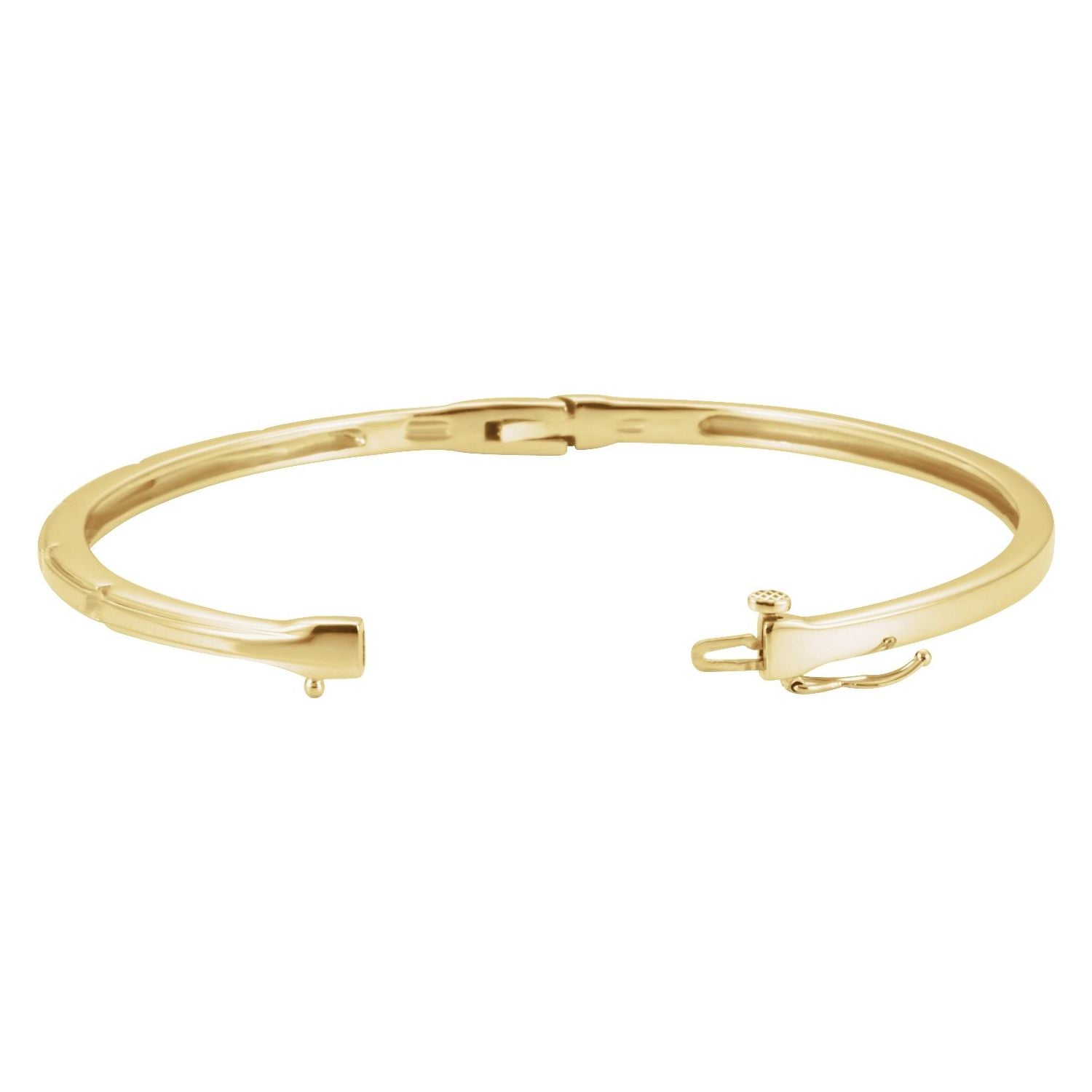 14k Yellow Gold 1/4 Ctw Lab-grown Diamond Bangle Bracelet 6'