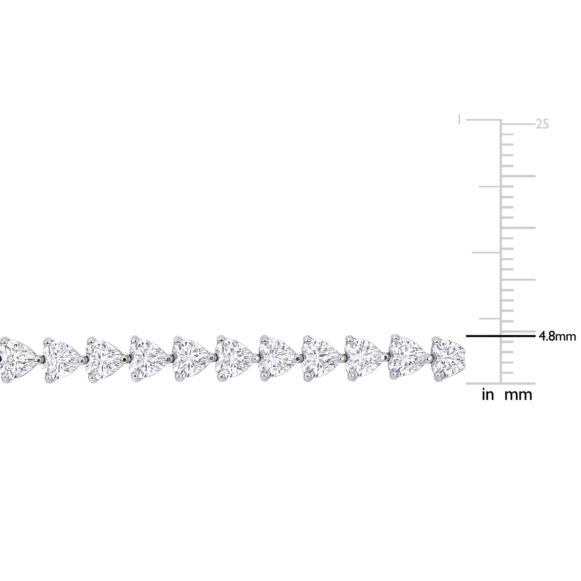 10 CT TGW Created White Sapphire Tennis Bracelet in Sterling Silver