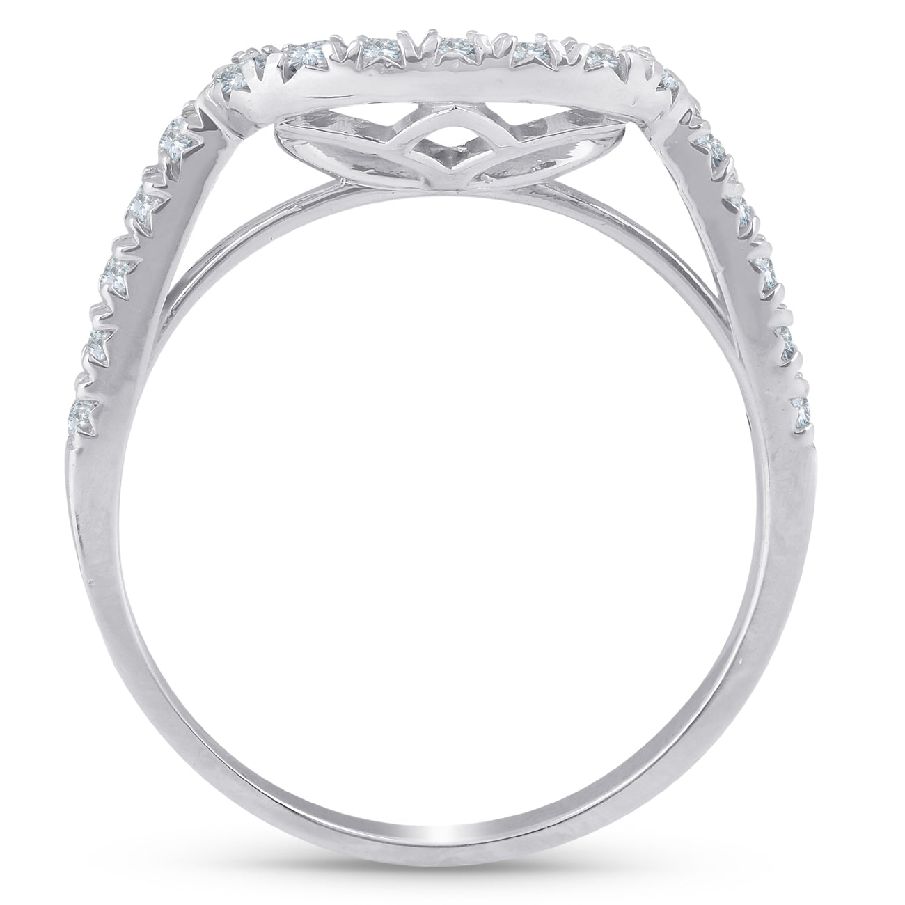 1/2 Ct Diamond Curved Notch Wedding Ring Matching Engagement Band 14k White Gold