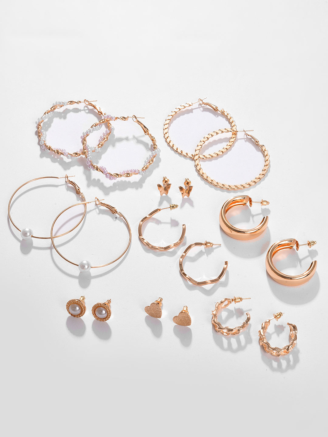 Gold-toned Contemporary Drop Earrings