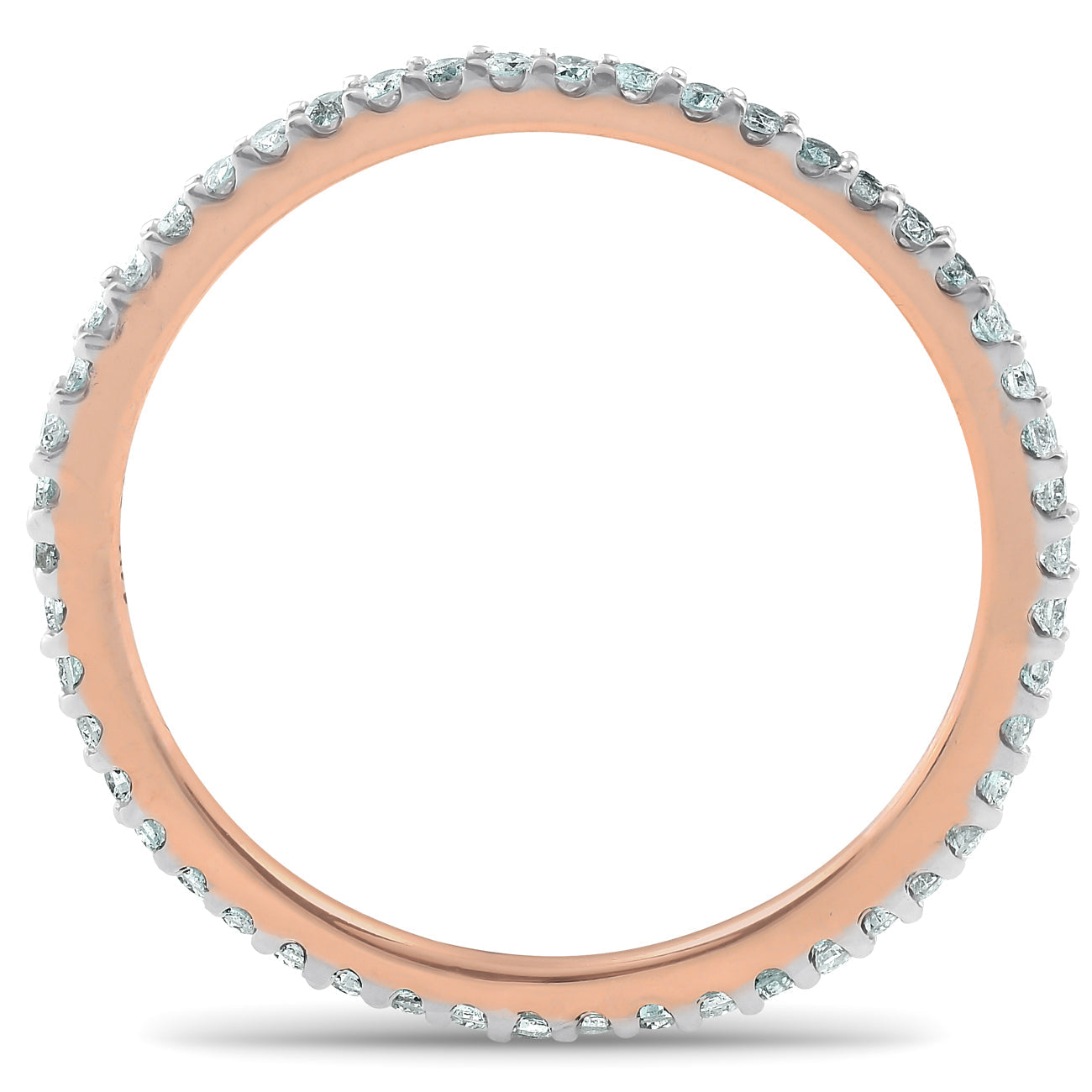 3/8ct Diamond Eternity Ring 14k Rose Gold Womens Stackable Wedding Band