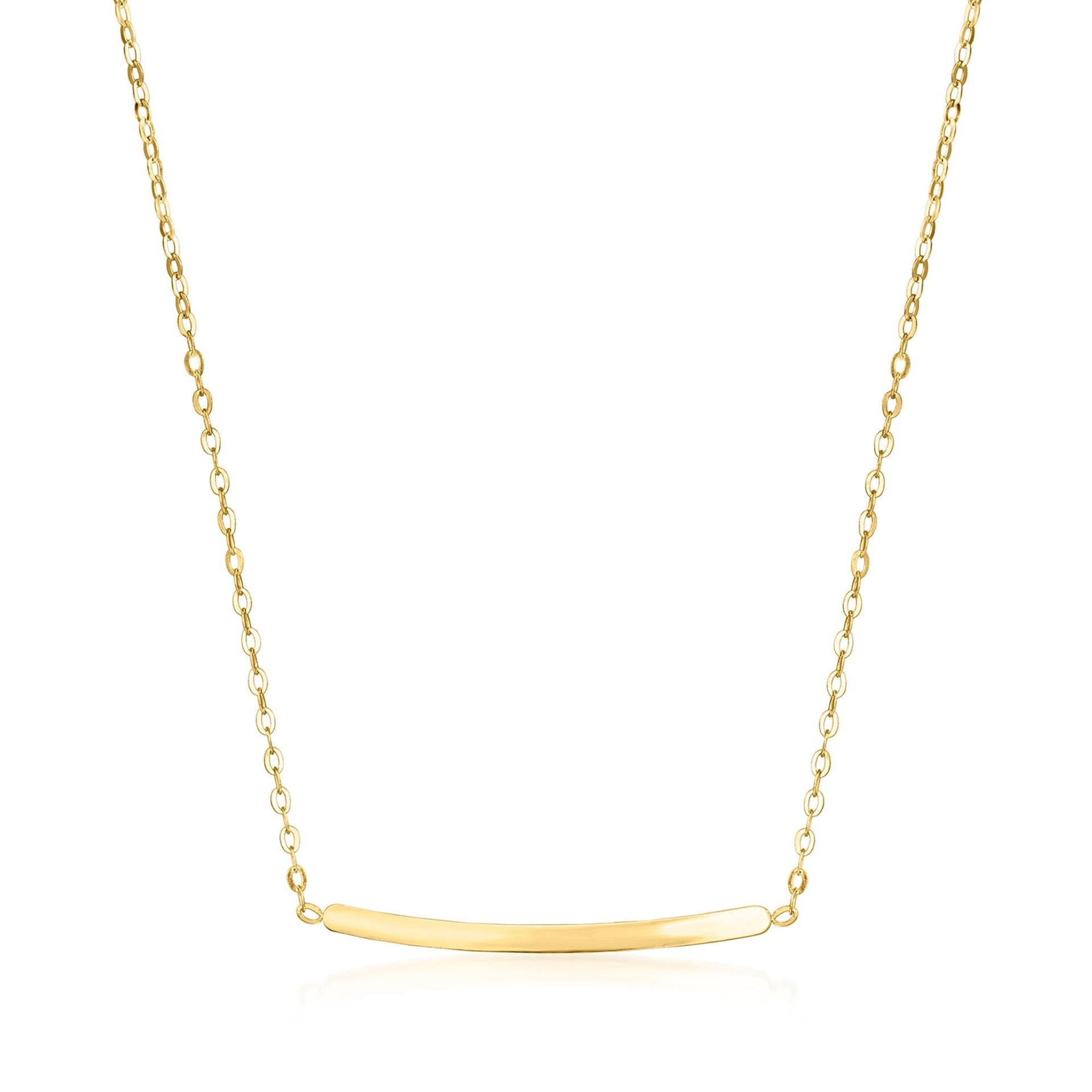 Canaria Italian 10kt Yellow Gold Bar Necklace