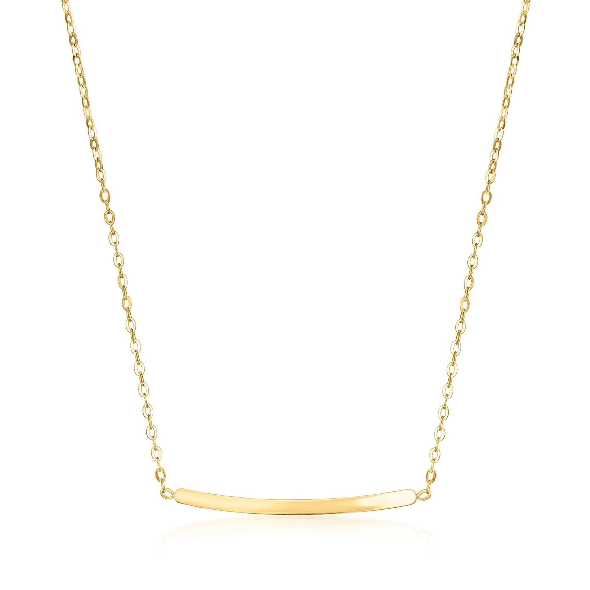 Canaria Fine Jewelry Italian 10kt Yellow Gold Bar Necklace