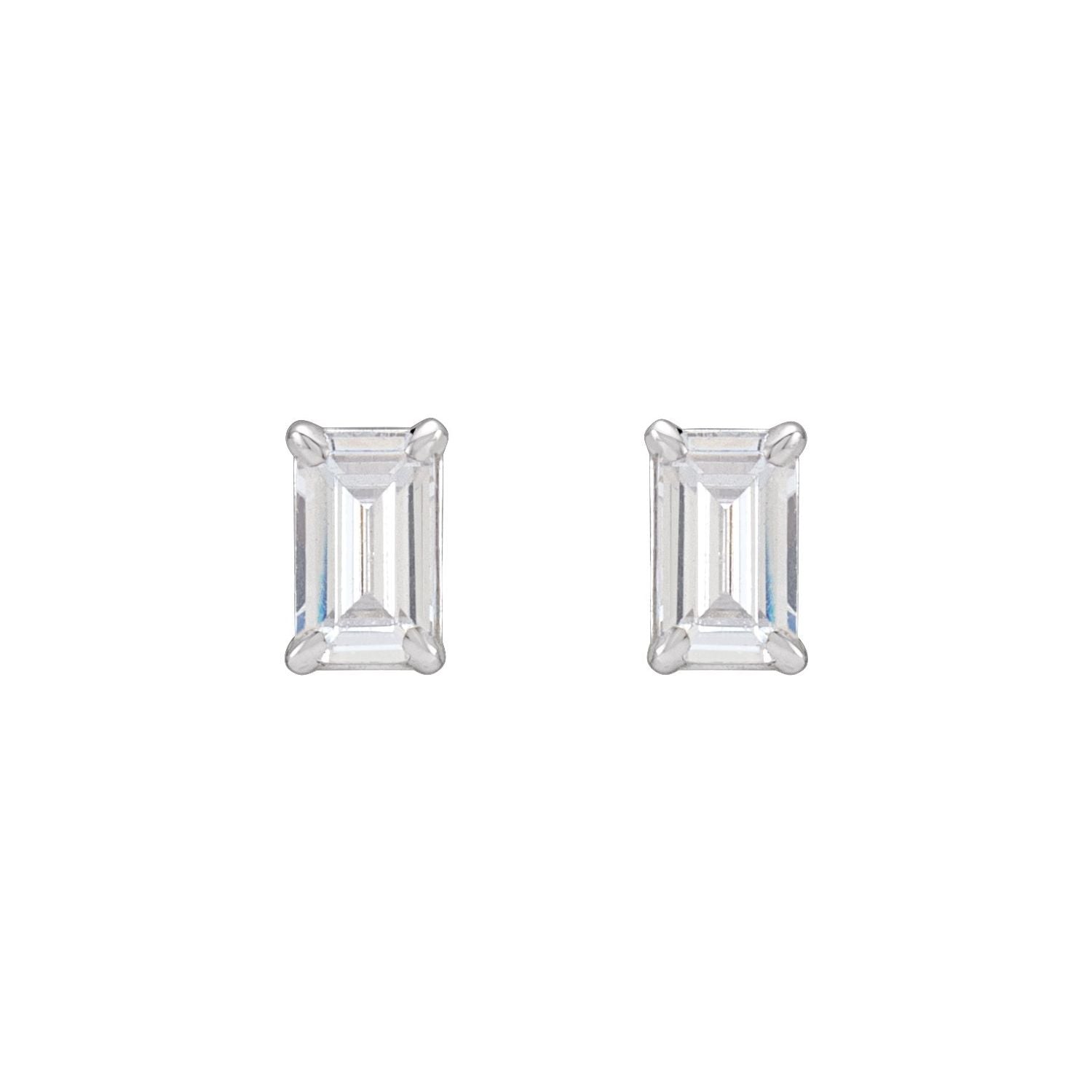 14K White Gold 1 1/2ct Lab-grown Diamond Earrings Clarity SI Color G-H