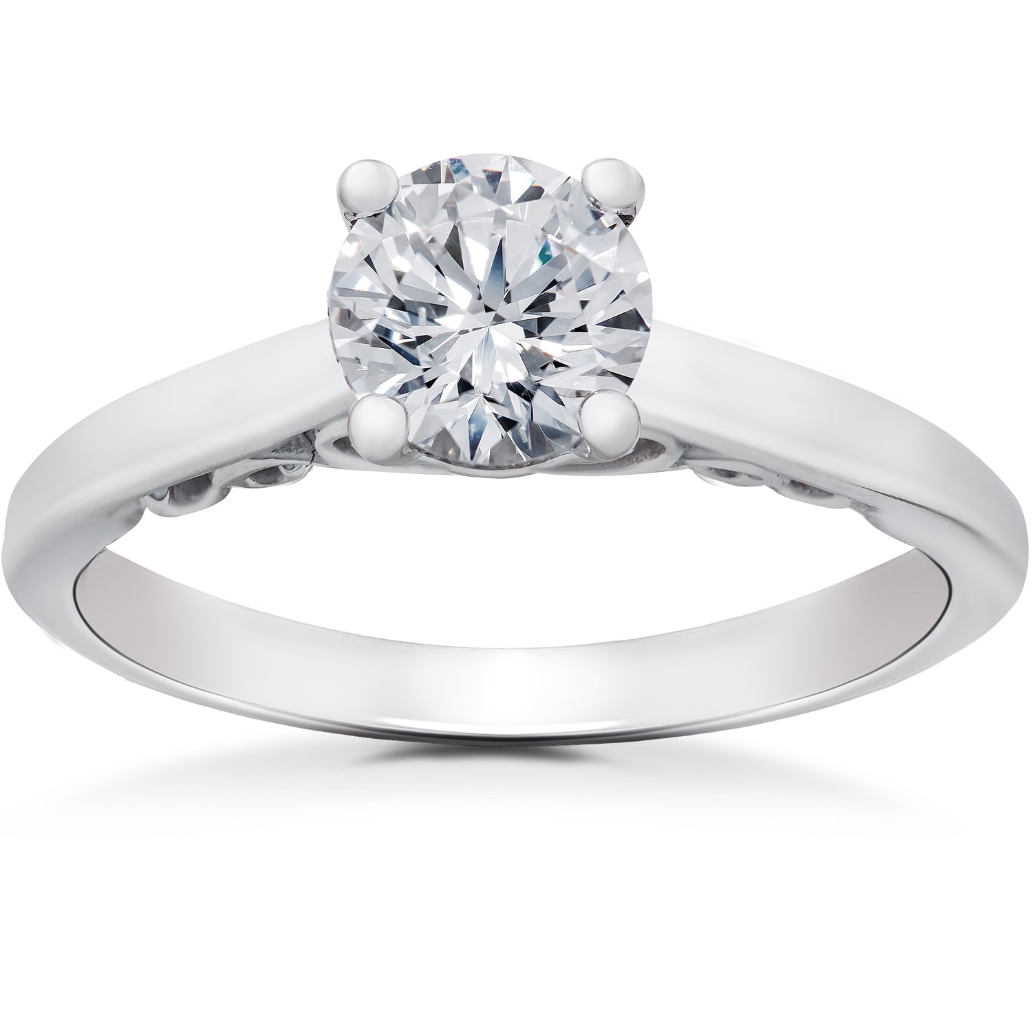 1/2 ct Lab Created Eco Friendly Diamond Gabriella Engagement Ring 14k White Gold