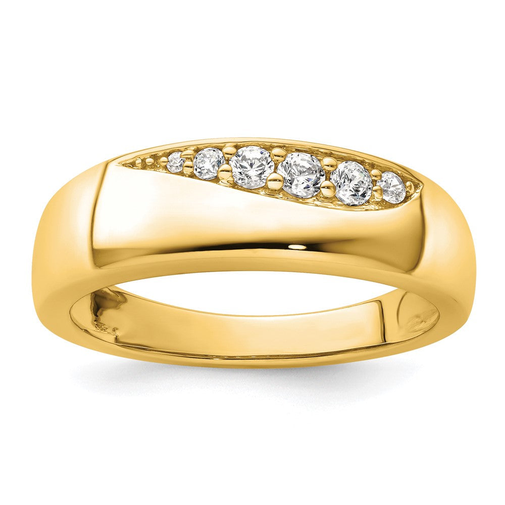 14k Gold Lab Grown Diamond Wedding Band Ring 1/4ct Clarity- VS Color- D-E