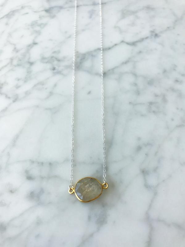 Mrs. Parker Demi Fine Necklace in Golden Rutilated Quartz