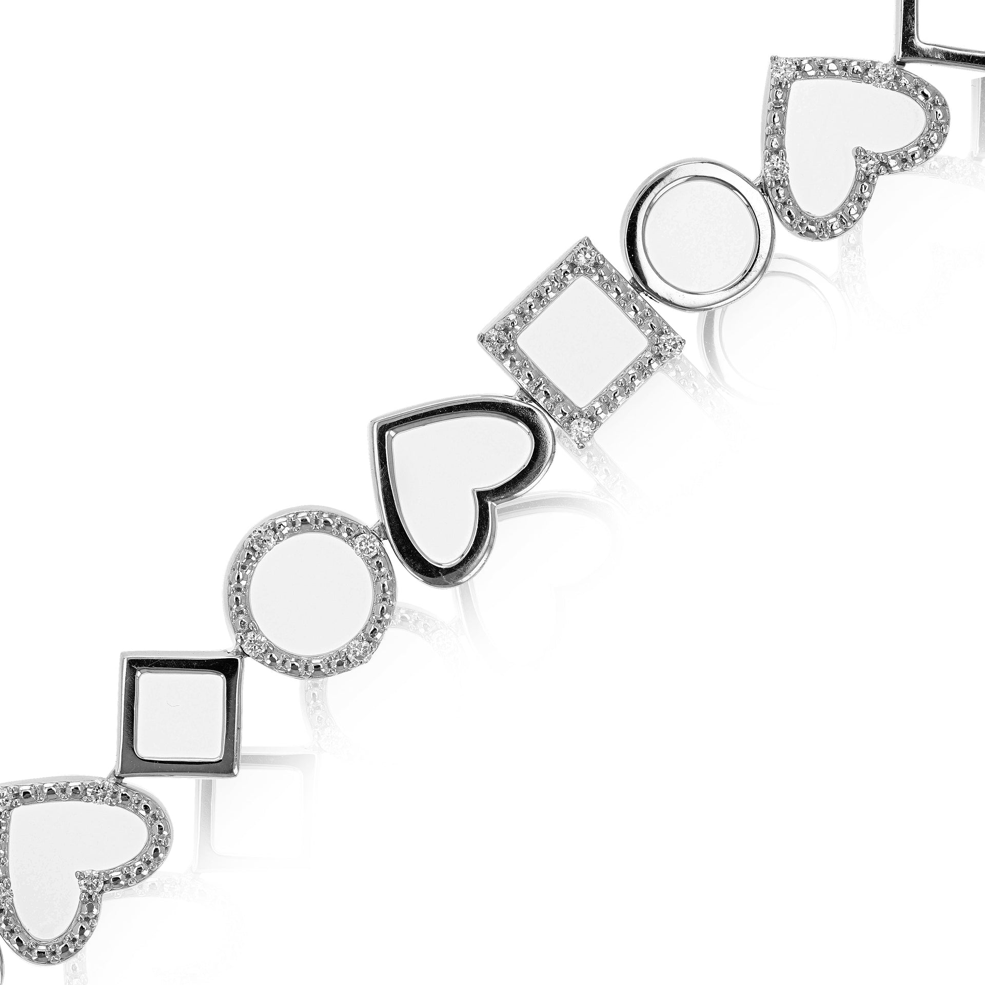 1/3 cttw Lab Created Diamond Tennis Bracelet Sterling Silver Prong 7.5 Inch