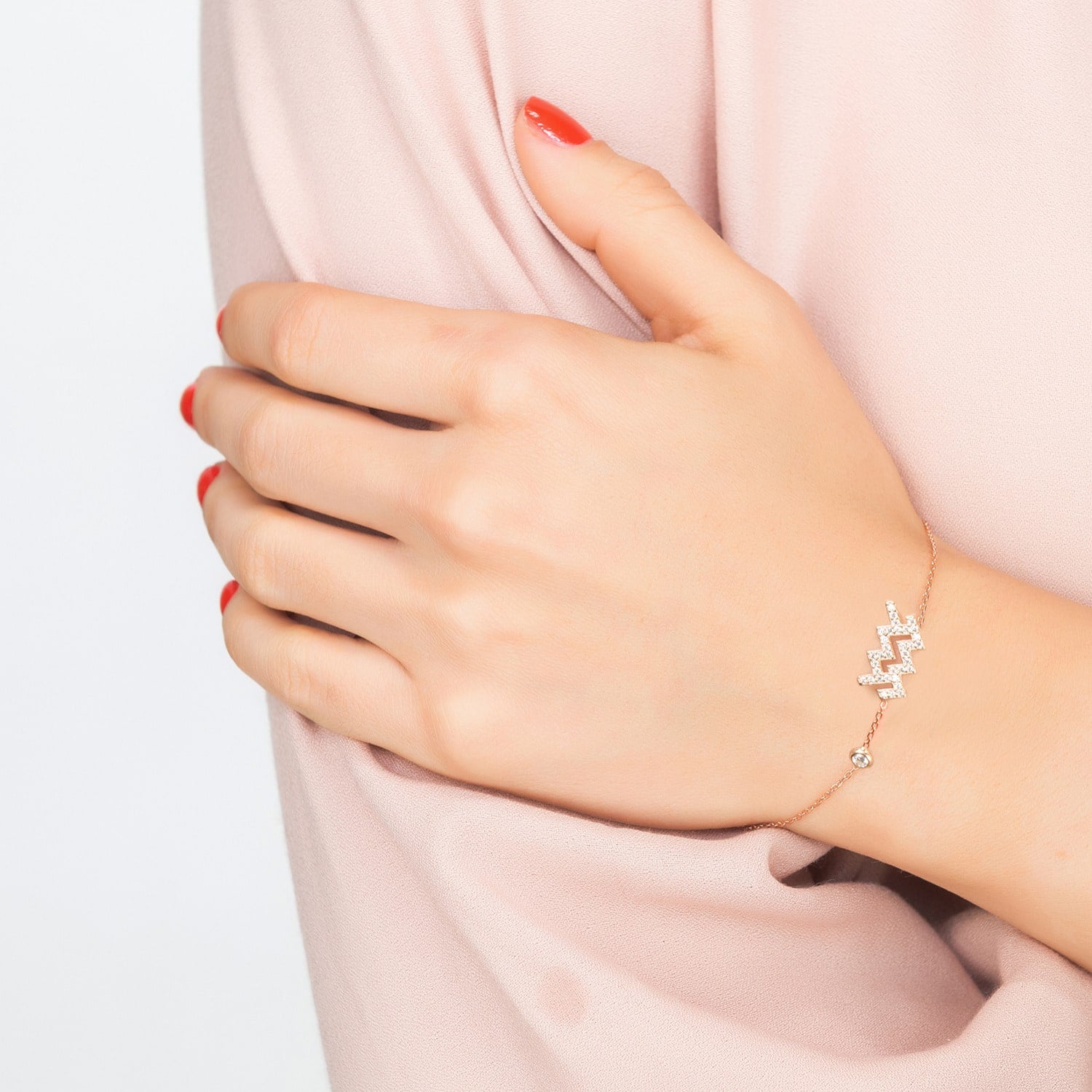 Zodiac Horoscope Star Sign Bracelet Aquarius Gold