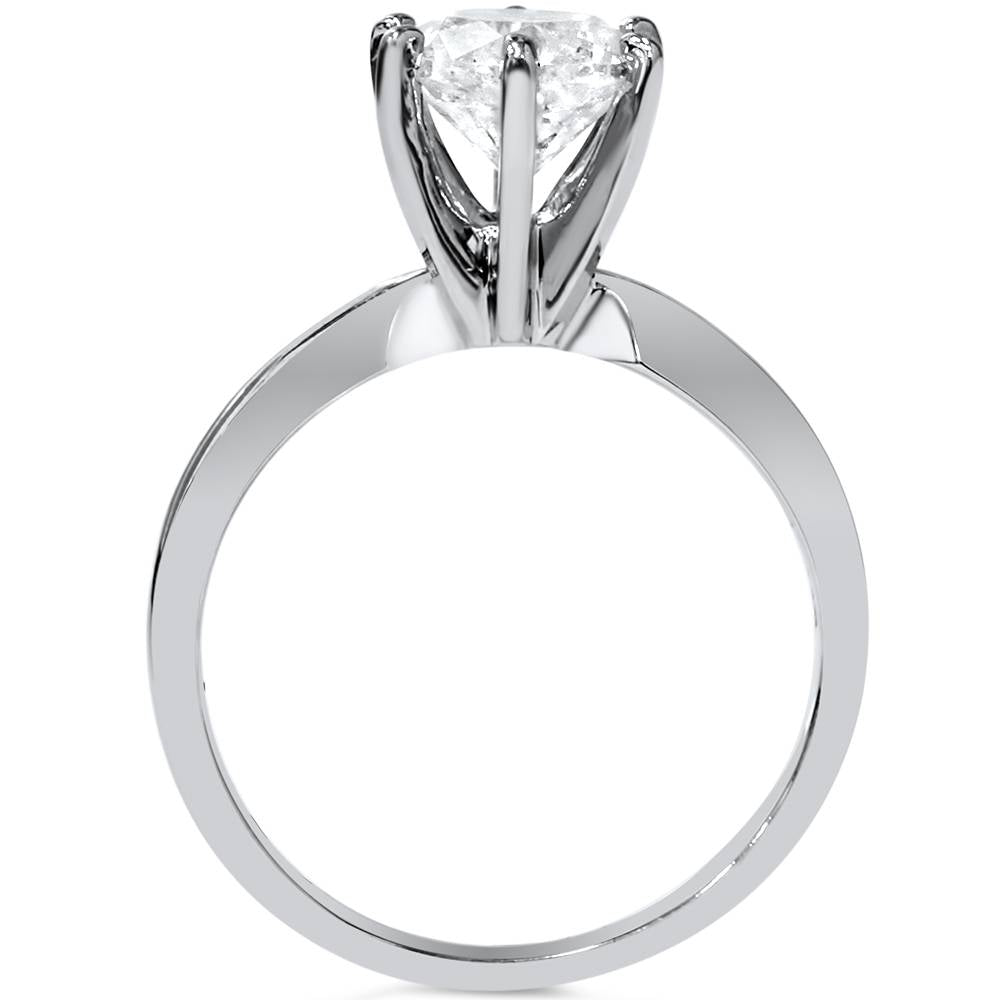 1 1/4ct Solitaire Diamond Engagement Ring 14K White Gold