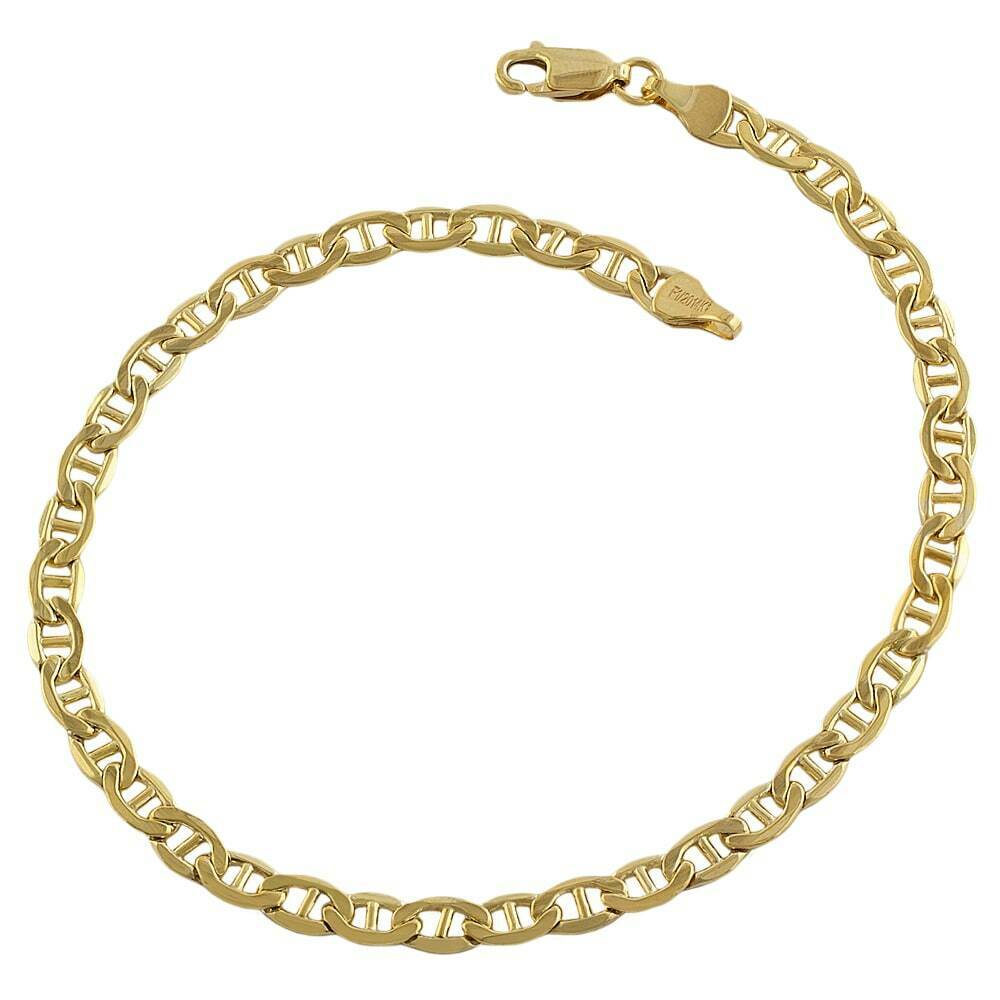 14k Yellow Gold Filled Mariner Link Bracelet 8.5 Inch