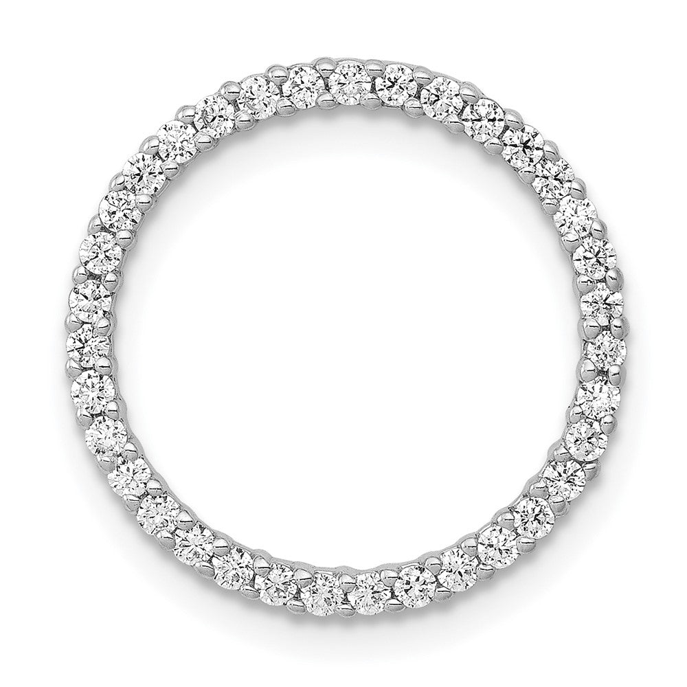 14K White Gold Lab Grown Diamond Circle Pendant (0.35ct VS G-H)
