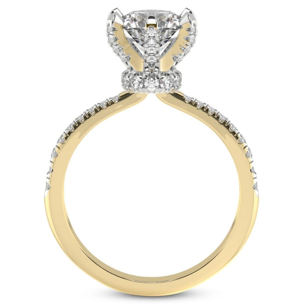 2 1/2 ct Oval Diamond Lab Grown Engagement Ring in White, Yellow or Rose Gold