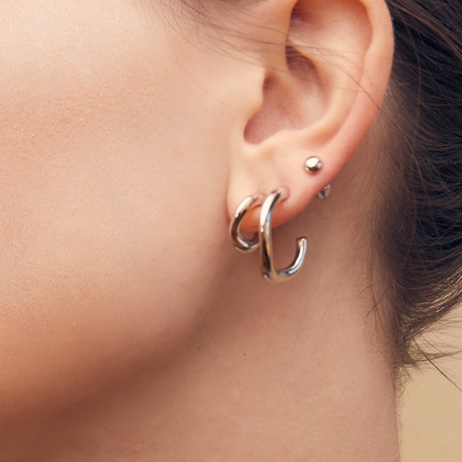 Rio Hoops Small - Silver