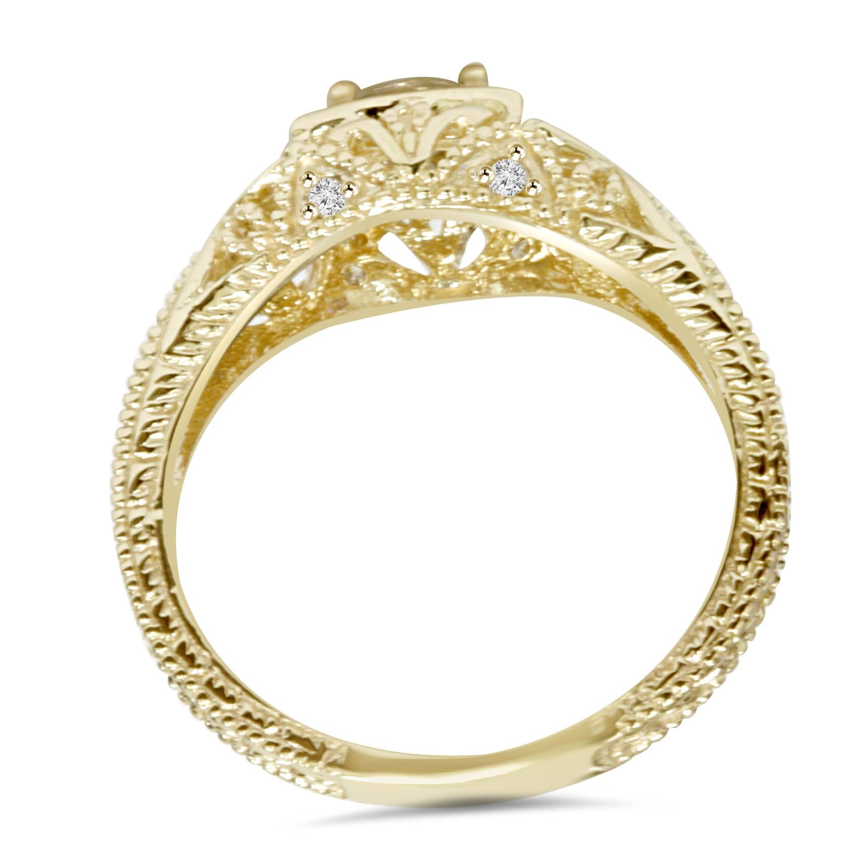 Emery 5/8 ct Vintage Genuine Diamond Engagement 14K Yellow Gold