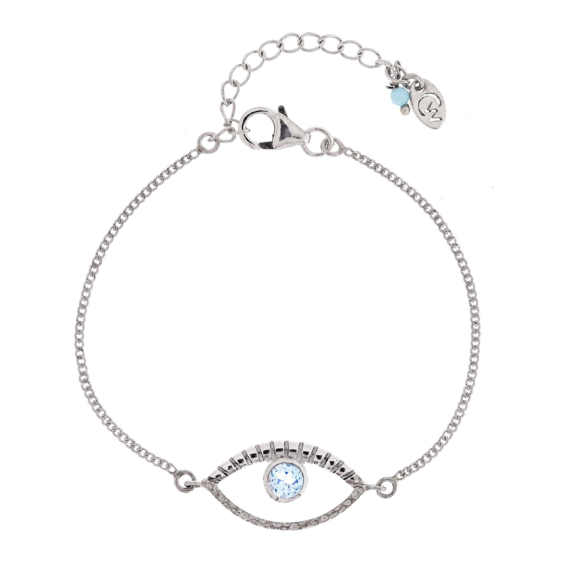 Eye Of Intuition Silver Bracelet - Blue Topaz