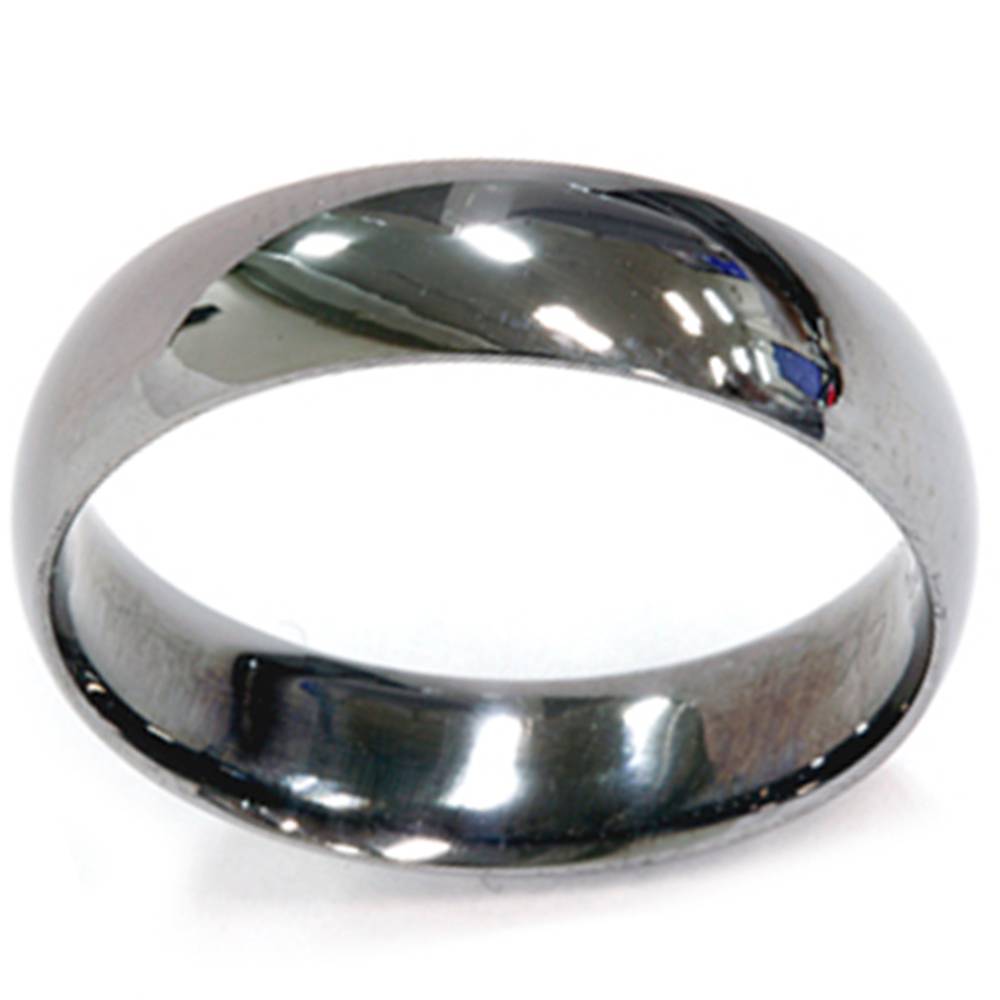 Black Plated Wedding Band 14K Gold Size Selectable
