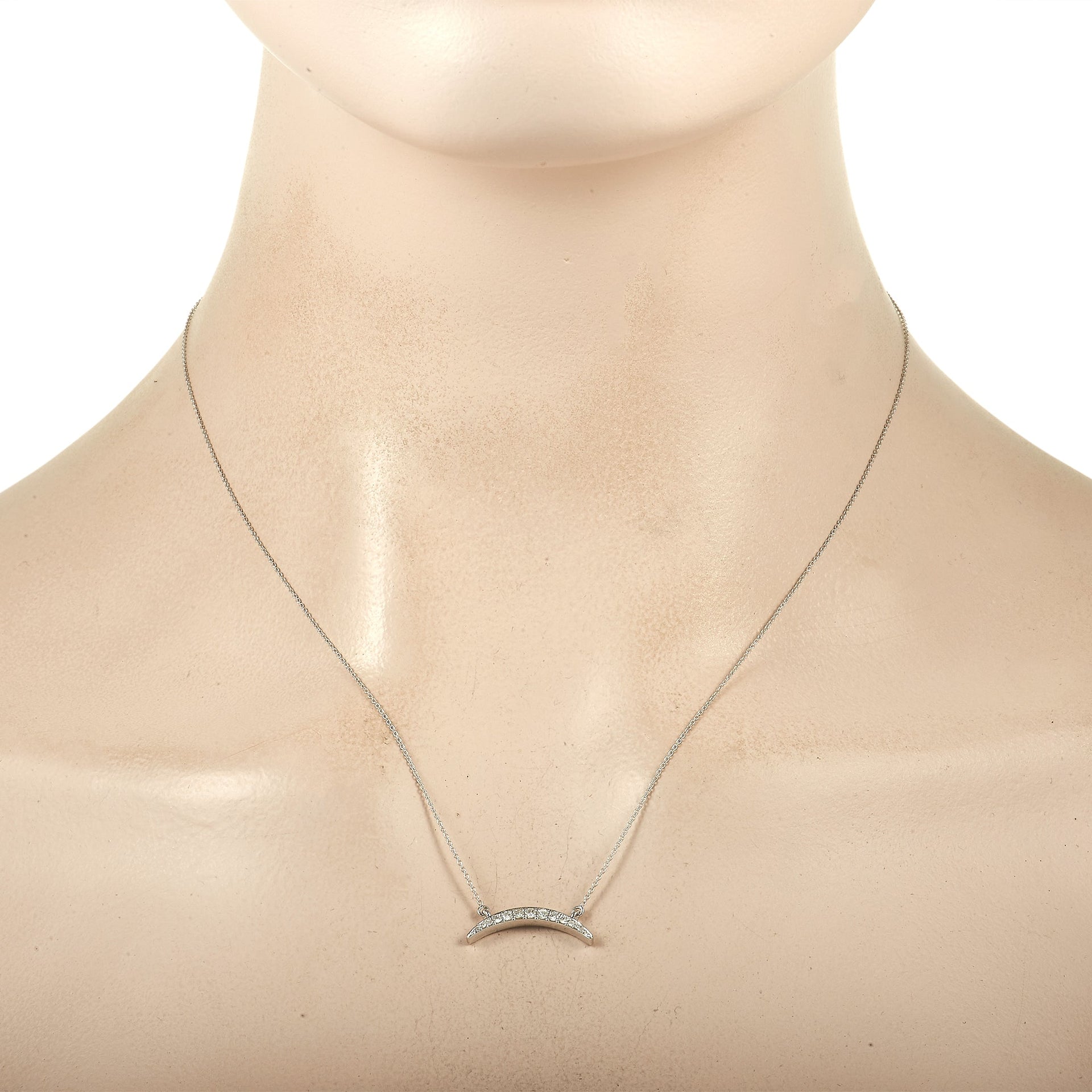 14K White Gold 0.16 ct Diamond Necklace
